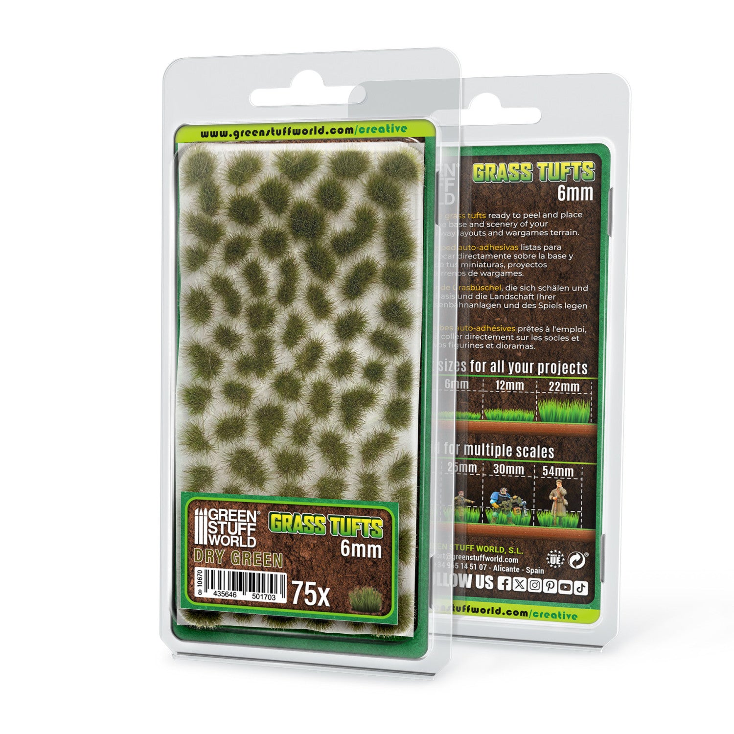 Touffes d'herbe - Tuft 6 mm - Vert Sec