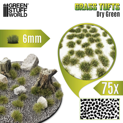 Touffes d'herbe - Tuft 6 mm - Vert Sec