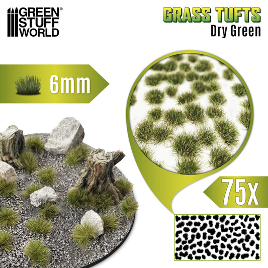 Touffes d'herbe - Tuft 6 mm - Vert Sec