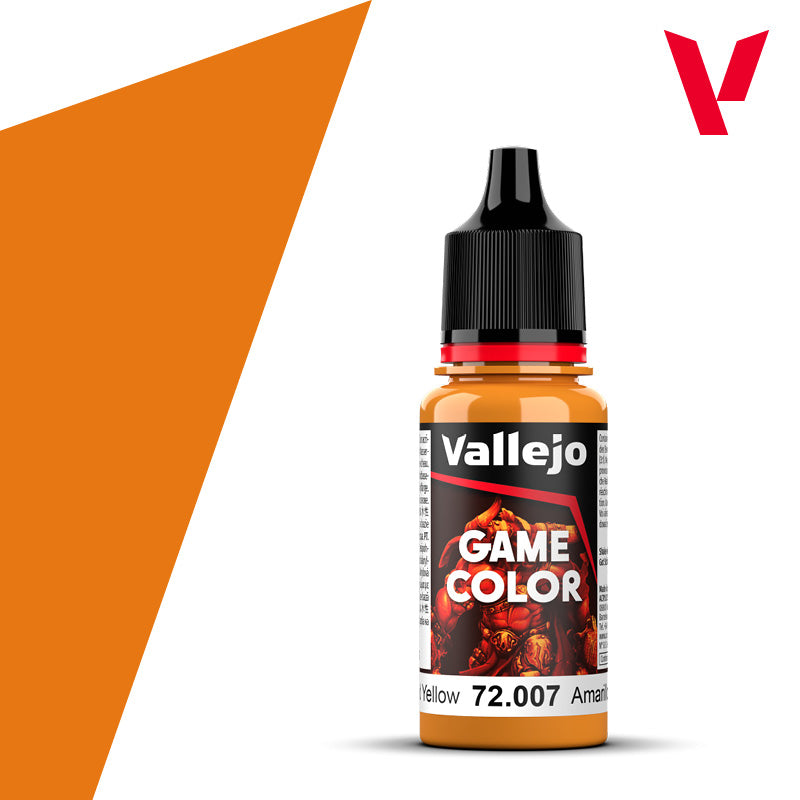 Pot de peinture Peinture Vallejo Game Color 72.007 Gold Yellow - Jaune d' Or 18 ml