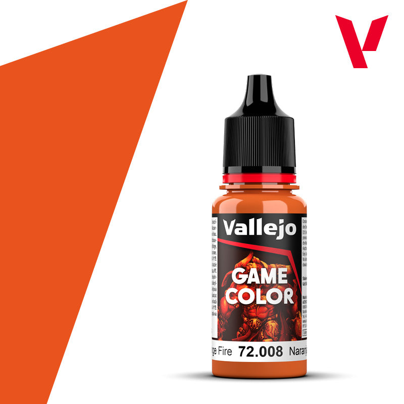 Pot de peinture Peinture Vallejo Game Color 72.008 Orange Fire - Orange Feu 18 ml