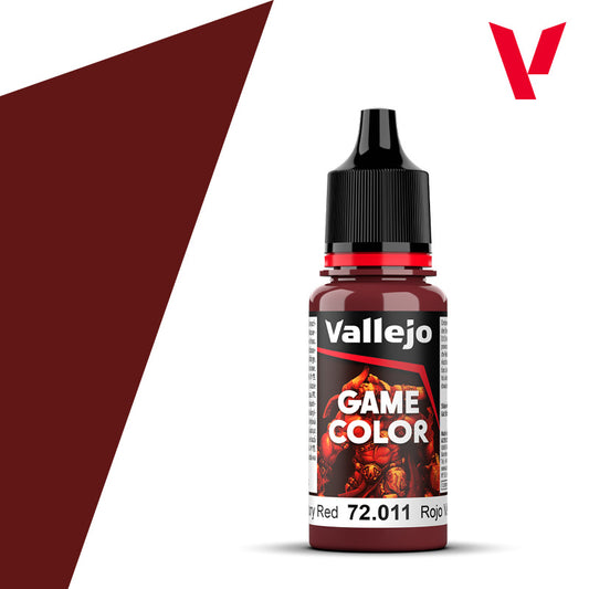 Pot de peinture Peinture Vallejo Game Color 72.011 Gory Red - Rouge Nécrose 18 ml