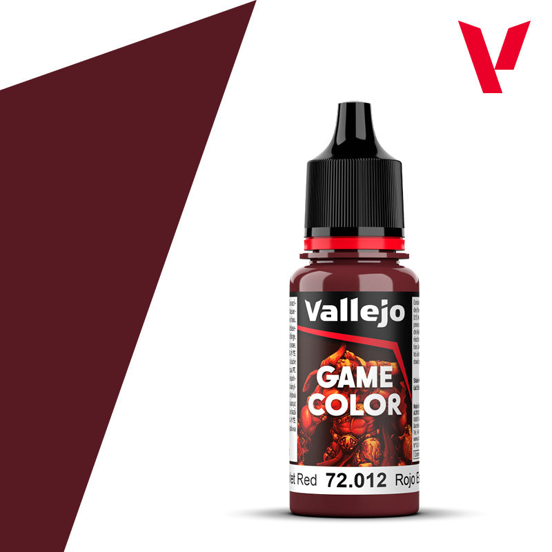 Pot de peinture Peinture Vallejo Game Color 72.012 Scarlet Red - Rouge Ecarlate 18 ml