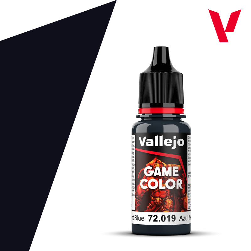Pot de peinture Peinture Vallejo Game Color 72.019 Night Blue - Bleu Nuit 18 ml