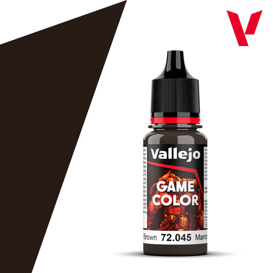 Pot de peinture Peinture Vallejo Game Color 72.045 Charred Brown - Brun Carbonisé 18 ml