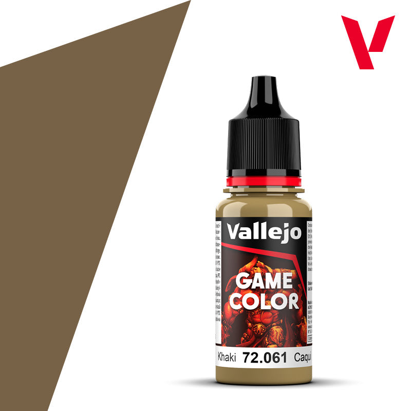 Pot de peinture Peinture Vallejo Game Color 72.061 Khaki - Kaki 18 ml