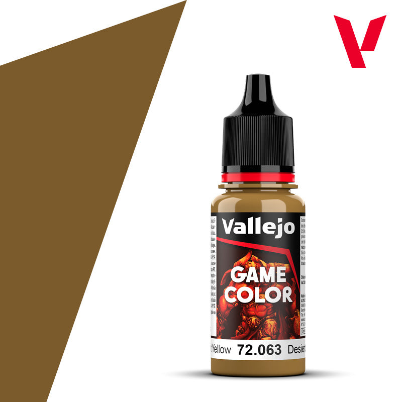 Pot de peinture Peinture Vallejo Game Color 72.063 Desert Yellow - Sable Désert 18 ml