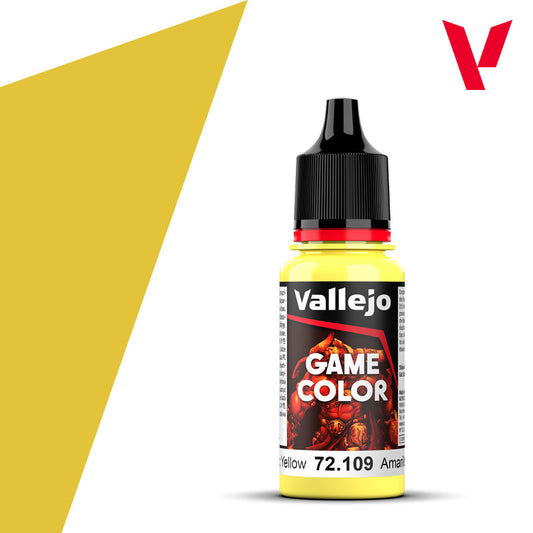 Pot de peinture Peinture Vallejo Game Color 72.109 Toxic Yellow - Jaune Toxique 18 ml