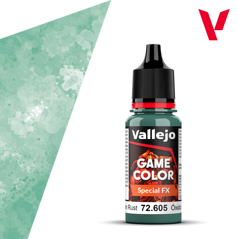Pot de peinture Peinture Vallejo Game Color Special FX 72.605 Green Rust - Vert Rouille 18 ml