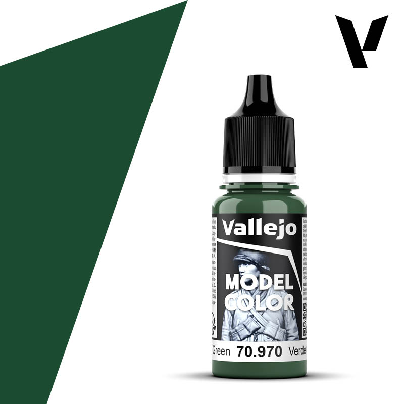 Pot de peinture Vallejo 70.970 Deep Green - Vert Foncé 18 ml