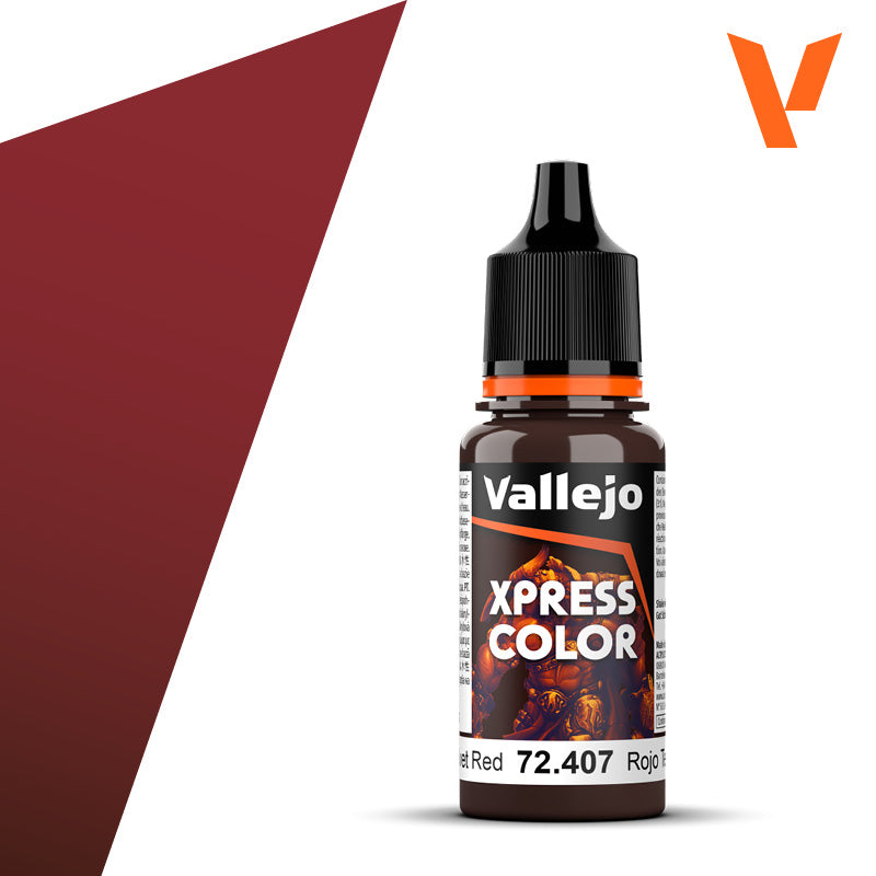 Pot de peinture Peinture Vallejo Xpress Color 72.407 Velvet Red - Rouge Velours 18 ml
