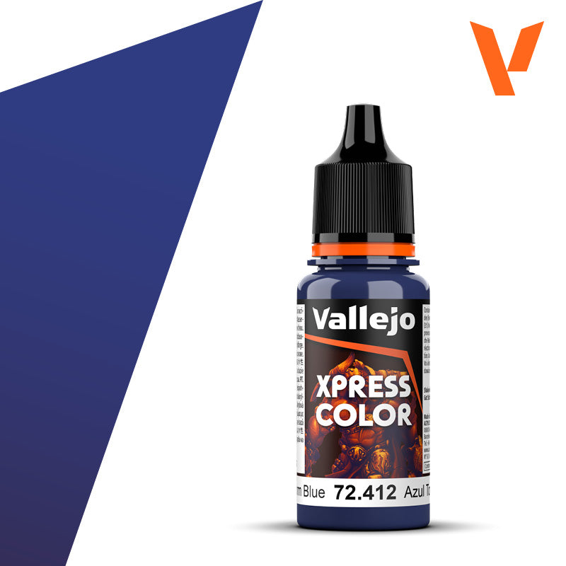 Pot de peinture Peinture Vallejo Xpress Color 72.412 Storm Blue - Bleu Tempête 18 ml