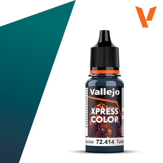 Pot de peinture Peinture Vallejo Xpress Color 72.414 Caribbean Turquoise - Turquoise Caraïbes 18 ml