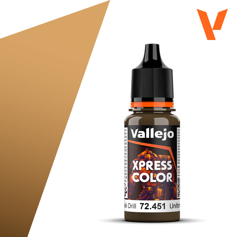 Pot de peinture Peinture Vallejo Xpress Color 72.451 Khaki Drill - Uniforme Kaki 18 ml