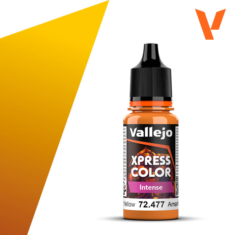 Pot de peinture Peinture Vallejo Xpress Color Intense 72.477 Dreadnought Yellow - Jaune Cuirassé 18 ml