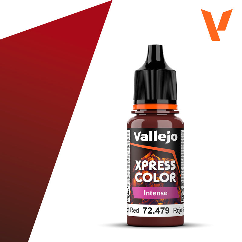 Pot de peinture Peinture Vallejo Xpress Color Intense 72.479 Seraph Red - Rouge Séraphin 18 ml