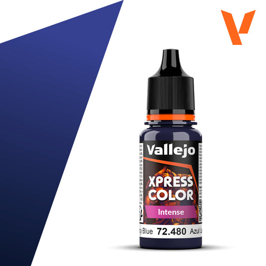 Pot de peinture Peinture Vallejo Xpress Color Intense 72.480 Legacy Blue - Bleu Héritage 18 ml
