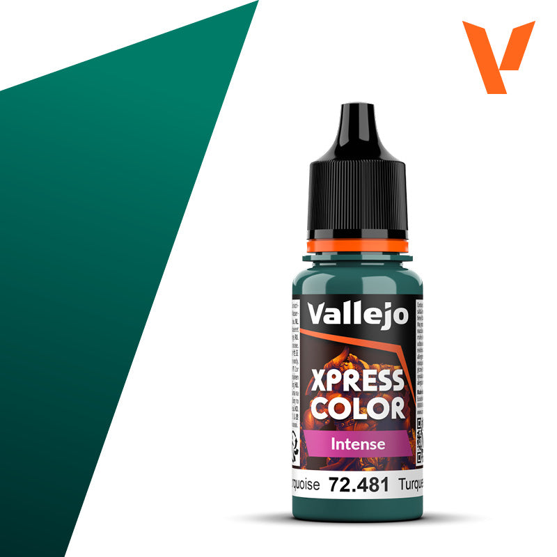 Pot de peinture Peinture Vallejo Xpress Color Intense 72.481 Heretic Turquoise - Turquoise Hérétique 18 ml
