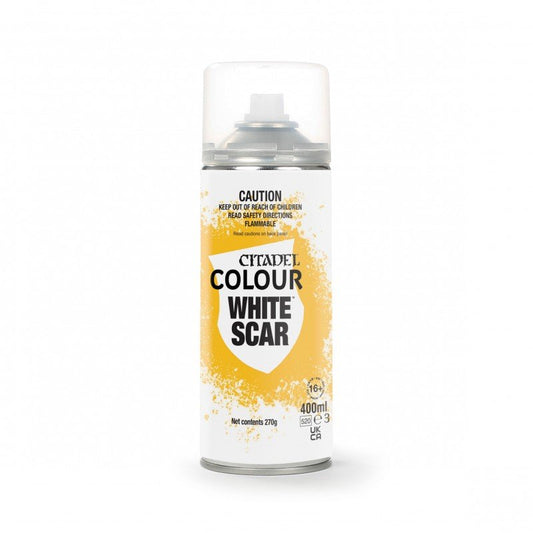 Bombe de sous-couche Citadel White Scar 400 ml, blanc mat pour figurines